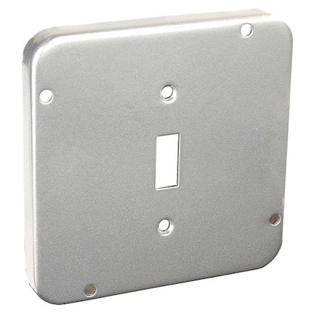 Southwire Electrical Box Cover, Square, Galvanized Steel, Toggle and Raised Cover 72C35